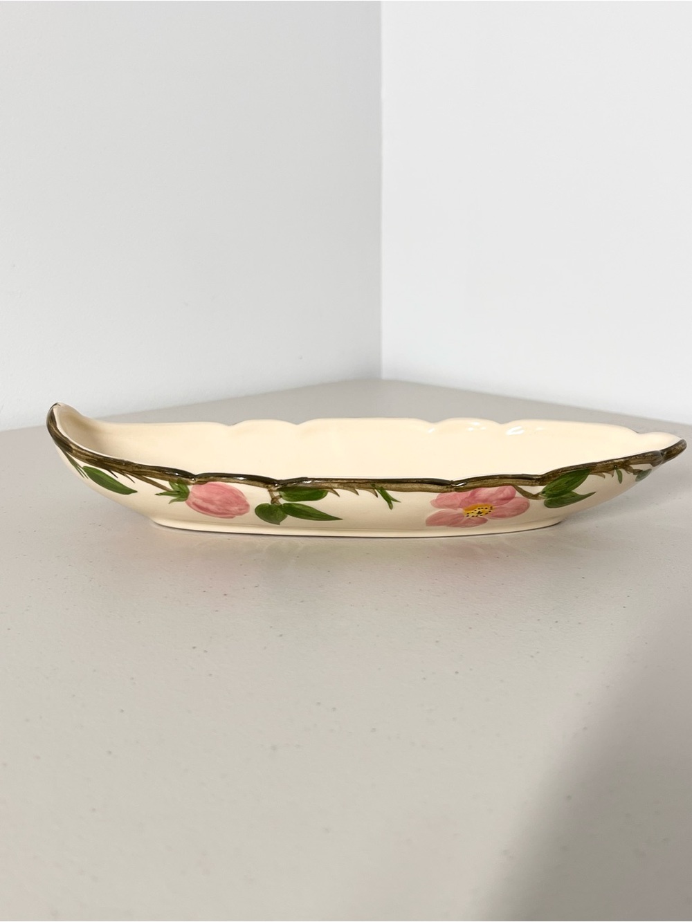 Vintage Franciscan Desert Rose Ceramic Relish Dish